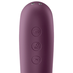 Satisfyer - dual kiss air pulse vibraattori  viininpunainen 2