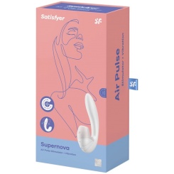 Satisfyer - supernova air pulse stimulaattori & värinä  valkoinen 2