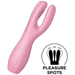 Satisfyer - pro to go 3 tupla air pulse stimulaattori & vibraattori  pinkki