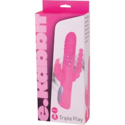 Seven creations - e rabbit triple play  pinkki triple stimulation vibraattori 1