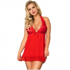 Subblime Red Babydoll Floral Motivs In...