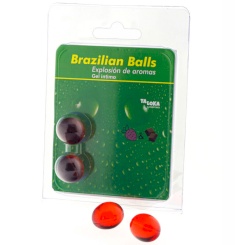 Taloka - 5 brazilian balls mansikka &  kirsikka intimate gel