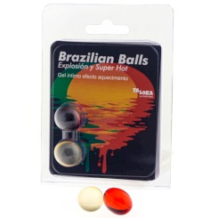 Taloka - 2 brazilian balls värisevä & shock effect exciting gel