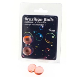 Taloka - 2 brazilian balls strawberries & champagne intimate gel