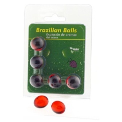 Taloka - 2 brazilian balls mansikka & suklaa intimate gel