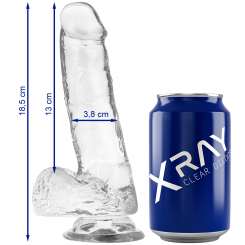 Xray Clear Cock With Balls  18.5cm X...