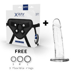 Xray Harness + Clear Cock 18cm X 4cm